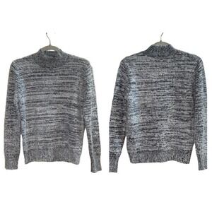 NWT Philosophy Gray Fuzzy Mock Neck Sweater Size Large